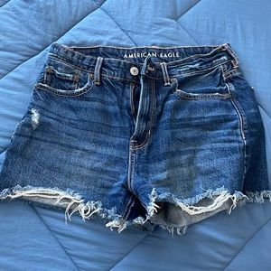 American Eagle High Waisted Medium Washed Jean Shorts - Size 4